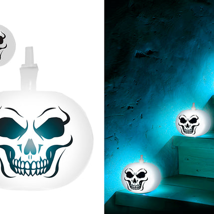 Halloween-Ballon „Kürbis mit Licht“, 20 cm