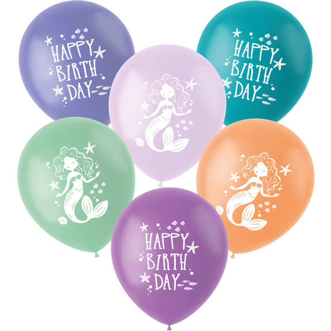 Happy Birthday Ballons Meerjungfrau 33cm