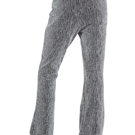 Silberne Hose Girl Glitter Flared