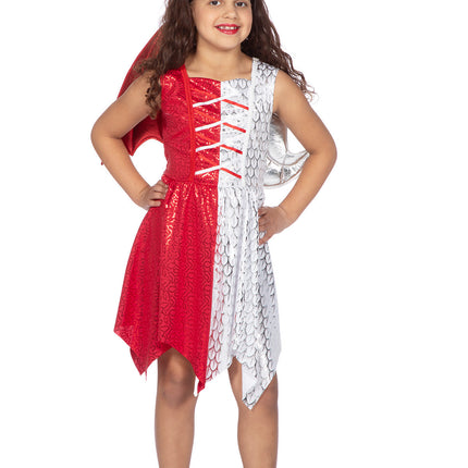 Kleid Engel/Dämon mit Flügeln und Diadem