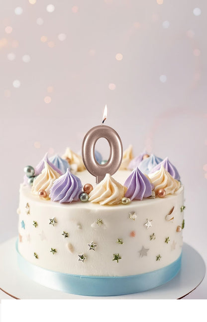 Rose Gold Kerze 0 Jahr 8cm