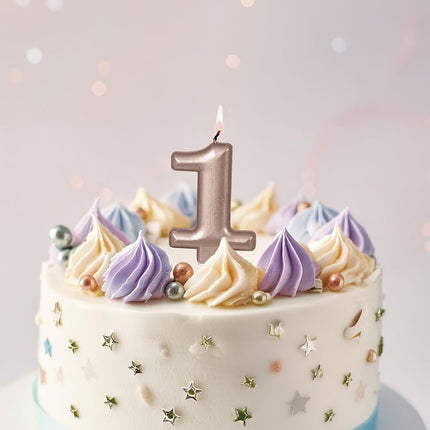 Rose Gold Kerze 1 Jahr 8cm