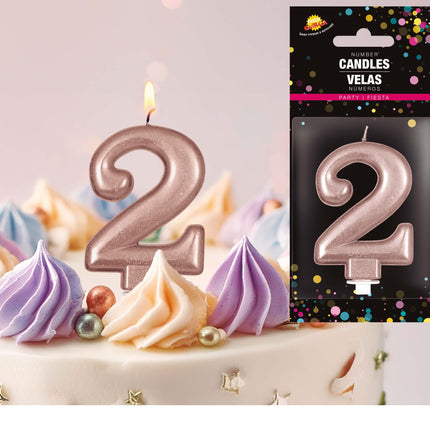 Rose Gold Kerze 2 Jahre 8cm