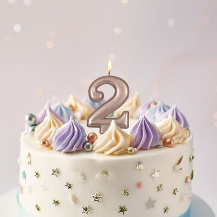 Rose Gold Kerze 2 Jahre 8cm