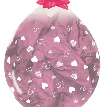 Herzen Stuffer Ballon Rosa 45cm 25Stk