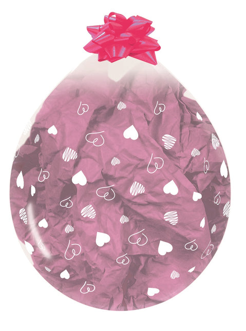 Herzen Stuffer Ballon Rosa 45cm 25Stk