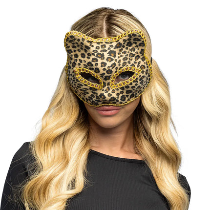 Leopardenmaske Gold