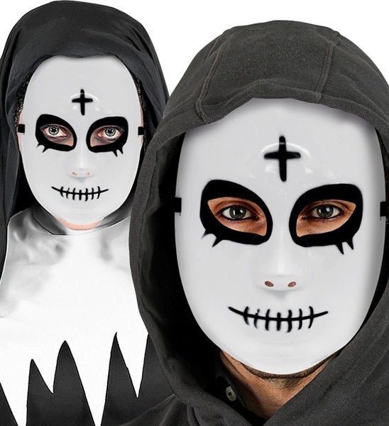 Satanische Maske, weiß