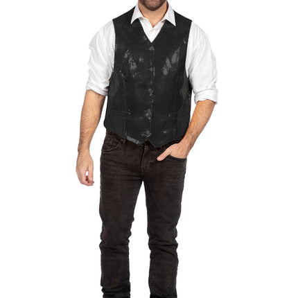 Schwarzes Gilet Männer Pailletten