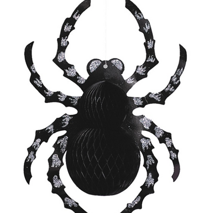 HANGING GLITTER SPIDER DEC 14"