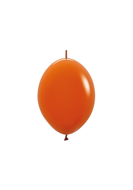 Orangefarbene Ballons für Ballongirlande 15cm 50Stk