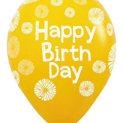 Alles Gute zum Geburtstag Ballons Blumen 30cm 25pcs