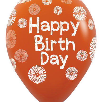 Alles Gute zum Geburtstag Ballons Blumen 30cm 25pcs