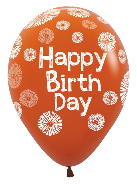 Alles Gute zum Geburtstag Ballons Blumen 30cm 25pcs