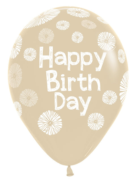 Alles Gute zum Geburtstag Ballons Blumen 30cm 25pcs
