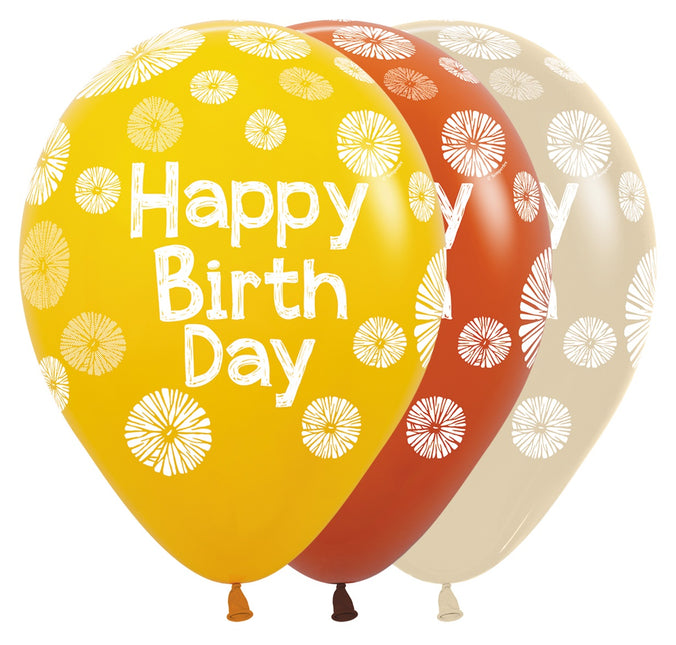 Alles Gute zum Geburtstag Ballons Blumen 30cm 25pcs