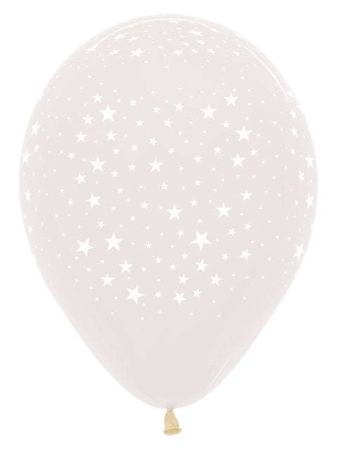Transparente Luftballons Sterne 30cm 25Stk