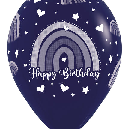 Happy Birthday Ballons Bunter Regenbogen 30cm 25Stk