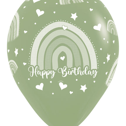 Happy Birthday Ballons Bunter Regenbogen 30cm 25Stk