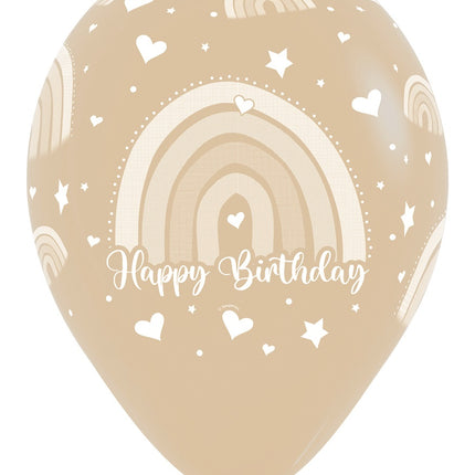 Happy Birthday Ballons Bunter Regenbogen 30cm 25Stk