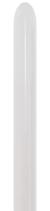 Weiße Modellierballons Perle 1,52m 50Stk
