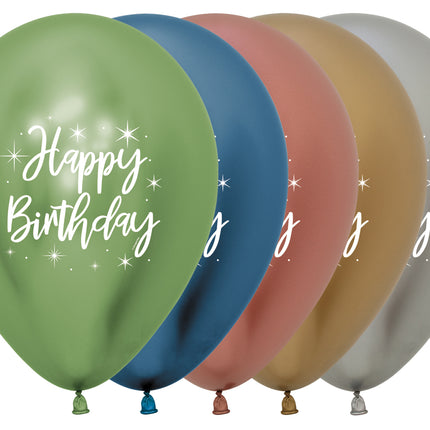 Happy Birthday Ballons Bunt 30cm 25Stück