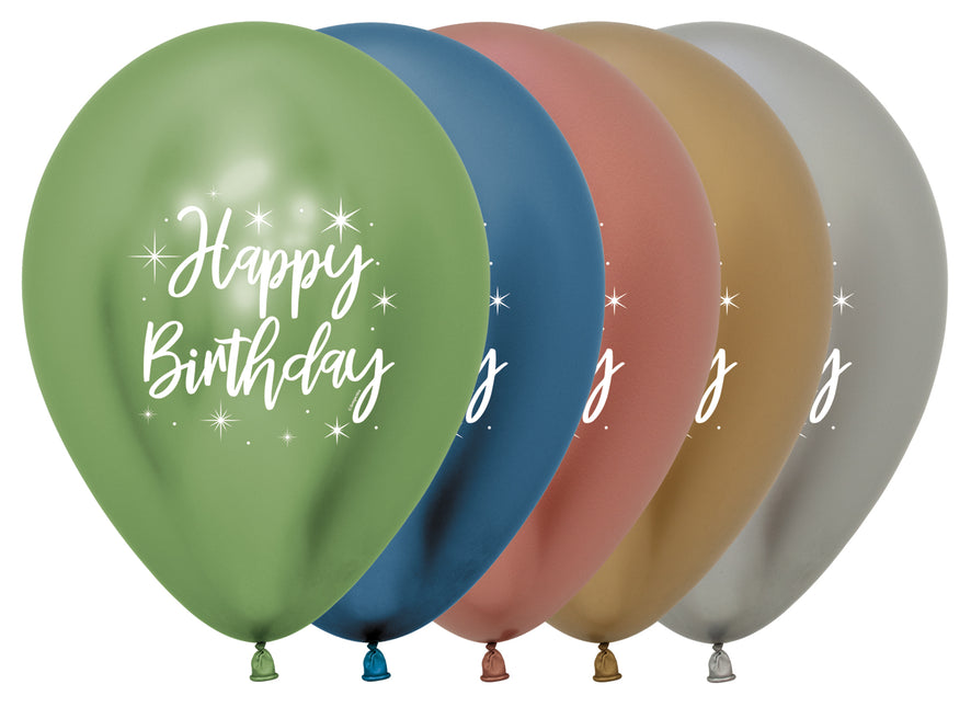 Happy Birthday Ballons Bunt 30cm 25Stück