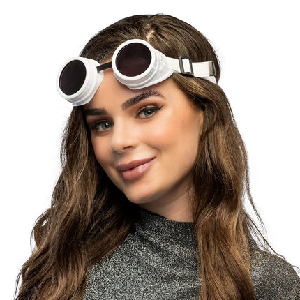 Steampunk Zonnebril Wit