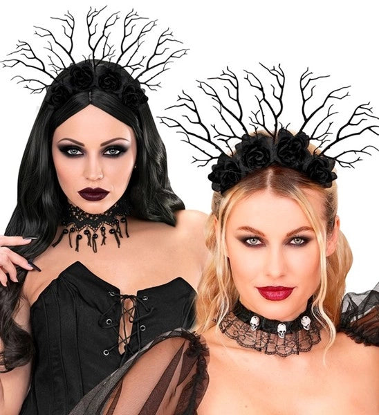 Dark Queen Kopfschmuck Schwarz