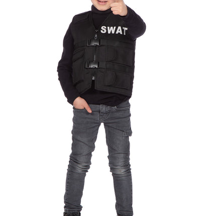SWAT-Weste Jungen Schwarz (V)