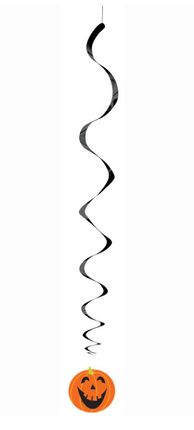 3 PUMPKIN PRNT HANG SWIRL-26"