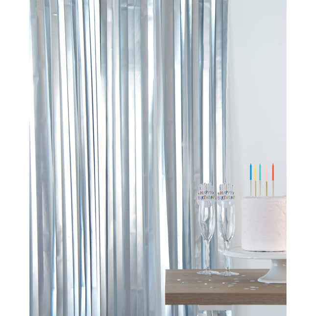 Silberne Türvorhangmatte 2m