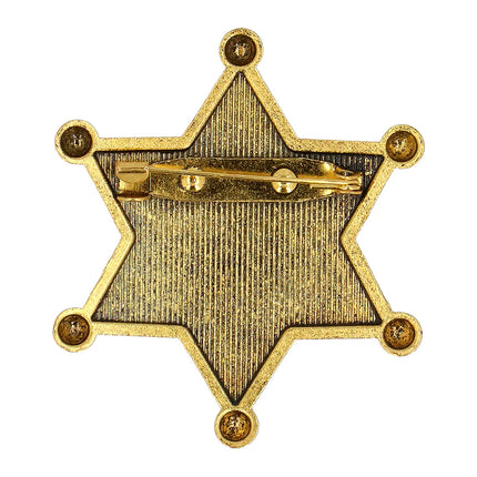 Abzeichen „Sheriff“ aus Metall, goldfarben