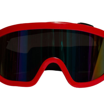 Rot-schwarze Skibrille