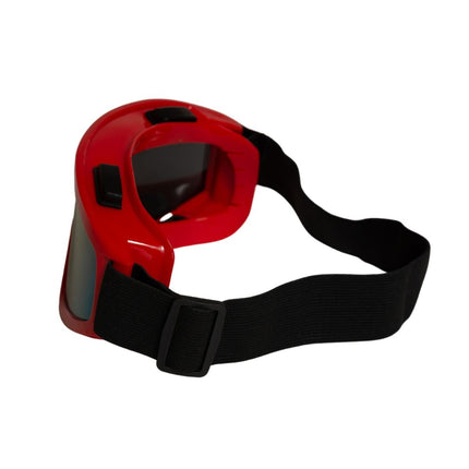 Rot-schwarze Skibrille