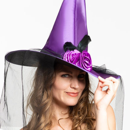 Halloween Hexenhut Lila