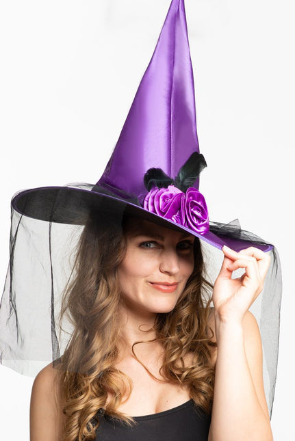 Halloween Hexenhut Lila