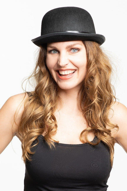 Bowler Hut Schwarz Filz