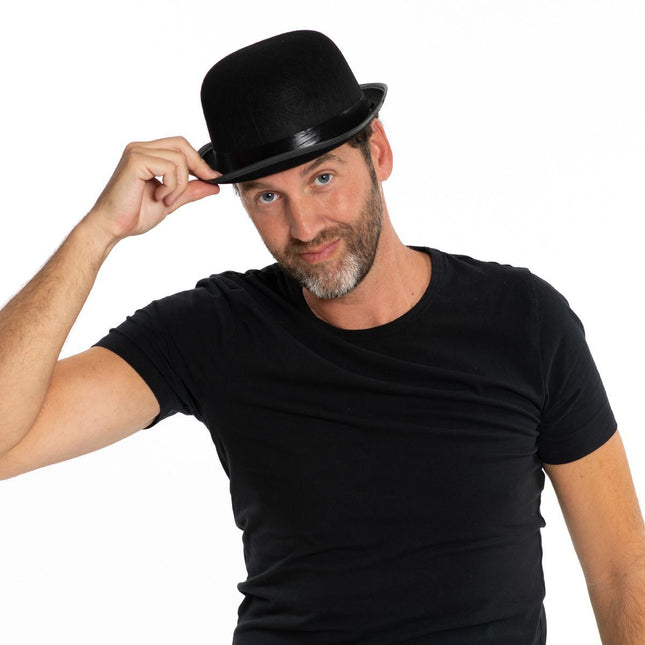 Bowler Hut Schwarz Filz