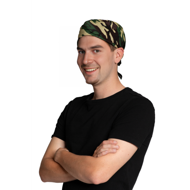 Grünes Bandana Comuflage 52cm