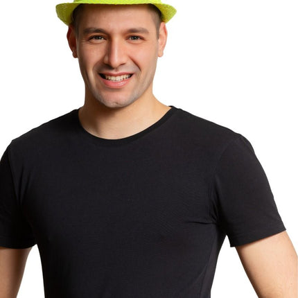 Paillettenhut Neon Grün