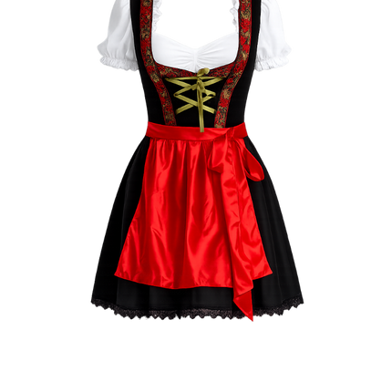 Rotes Dirndl-Kleid für das Oktoberfest „Rosalie“