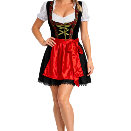 Rotes Dirndl-Kleid für das Oktoberfest „Rosalie“