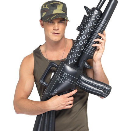 Aufblasbare Fake Gun Schwarz 1,12m