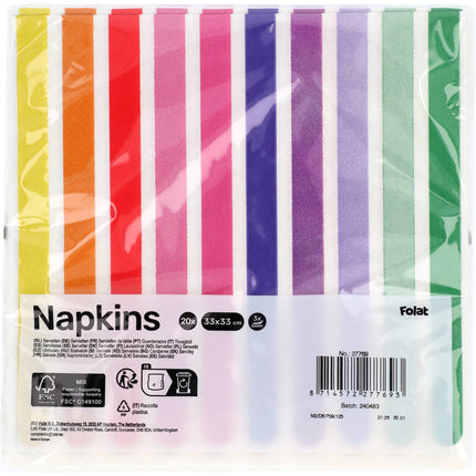 Servietten Stripetastic 33x33cm /20