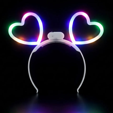 LED-Stirnband „Glowing Hearts“