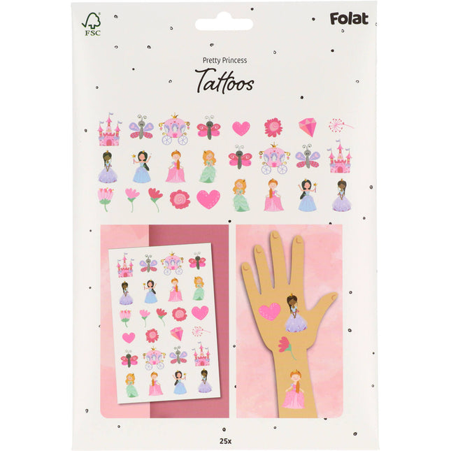 Prinzessinnen Fake Tattoos 25 Stk.