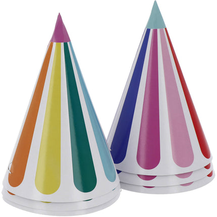 Bunte Partyhüte 16cm 6Stück