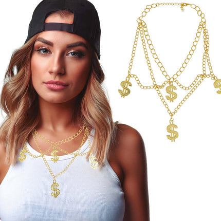 4 dollar necklace van Fiestas Guirca koop je bij Partywinkel