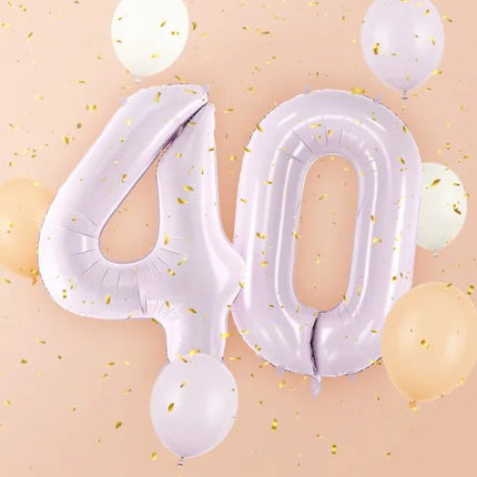 4 Jaar Cijfer Ballon Paars Leeg 72cm van Partydeco koop je bij Partywinkel